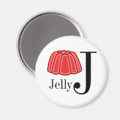 J ist für Jelly Letter Magnete für Kinder Magnet (Vorderseite/Rückseite)