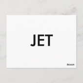 "J" ist für Jet Alphabet Flashcard Postkarte (Rückseite)