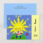 J ist für Joy Ukrainian Folk Art Alphabet Postkarte (Vorne/Hinten)