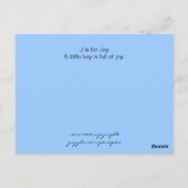 J ist für Joy Ukrainian Folk Art Alphabet Postkarte (Rückseite)