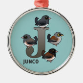 J ist für Junco Ornament Aus Metall (Vorne)