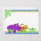 J ist für Jungle Baby Shower Einladung (Rückseite)