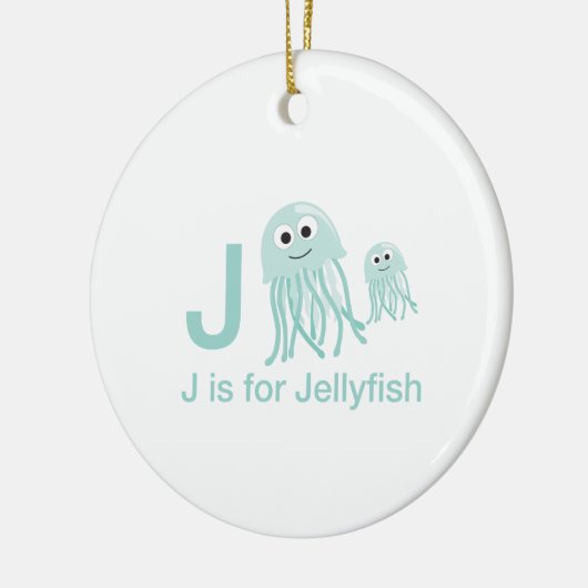 J ist für Quellyfish Keramik Ornament (Links)