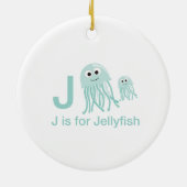 J ist für Quellyfish Keramik Ornament (Hinten)