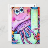 J ist für Quellyfish Postkarte (Vorne/Hinten)