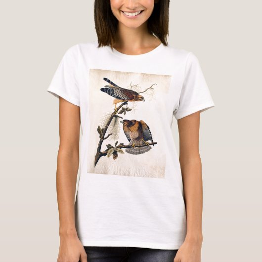 J.J. Audubon (roter geschulterter Falke) (1829) T-Shirt (Vorderseite)