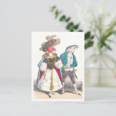 J.J. Grandville Illustration of Bird and Fish Postkarte (Stehend Vorderseite)