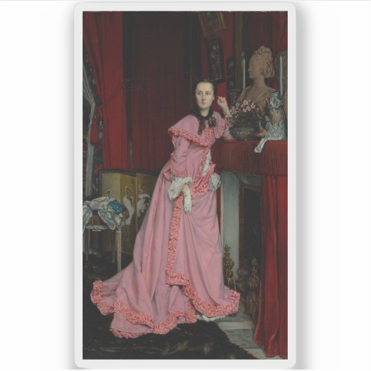 J. J. Tissot - Portrait des Marquise de Miramon Aufkleber (Vorderseite)