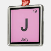 J - Jelly Chemistry Periodic Table Symbol Silbernes Ornament (Links)