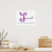 J Jenni Initial Doodle Art Name bedeutet Poster (Küche)