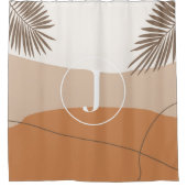 J - Jnitial Monogram Letter J Abstract Design Duschvorhang (Vorderseite)