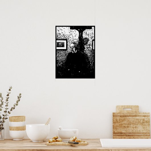 J.-K. Huysmans Woodcut Poster (Küche)