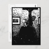 J.-K. Huysmans Woodcut Postkarte (Vorne/Hinten)