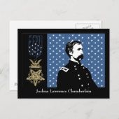 J.L. Chamberlain und die Ehrenmedaille Postkarte (Vorne/Hinten)