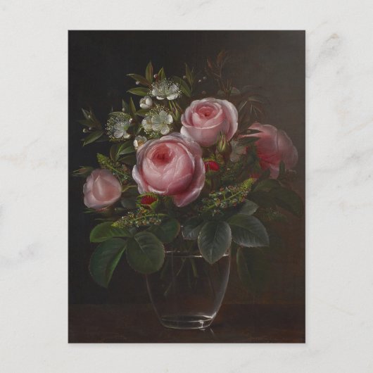 J.L. Jensen - Rose und Tree Anemones in einem ... Postkarte (Vorderseite)