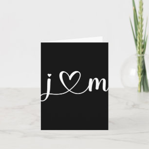 J Liebe M Bride Boyfriend and Girlfriend J Letter Karte