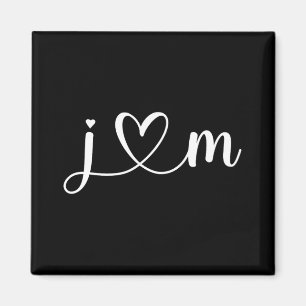 J Liebe M Bride Boyfriend and Girlfriend J Letter Magnet