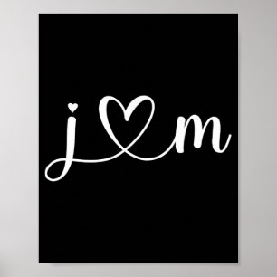 J Liebe M Bride Boyfriend and Girlfriend J Letter  Poster
