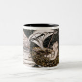 J.M. Barrie |, ', das er unter die Brücke führte Zweifarbige Tasse (Mittel)