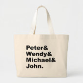 J.M. Barries Peter Pan | Peter Wendy Michael John Jumbo Stoffbeutel (Vorne)