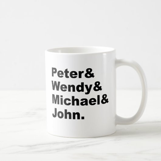 J.M. Barrie's Peter Pan | Peter Wendy Michael John Kaffeetasse (Rechts)