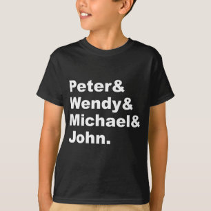 J.M. Barries Peter Pan Peter Wendy Michael John T-Shirt