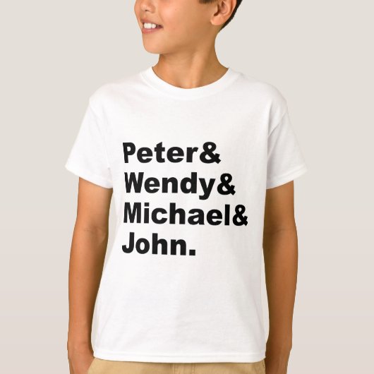 J.M. Barrie's Peter Pan | Peter Wendy Michael John T-Shirt (Vorderseite)