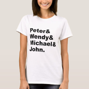 J.M. Barries Peter Pan   Peter Wendy Michael John T-Shirt