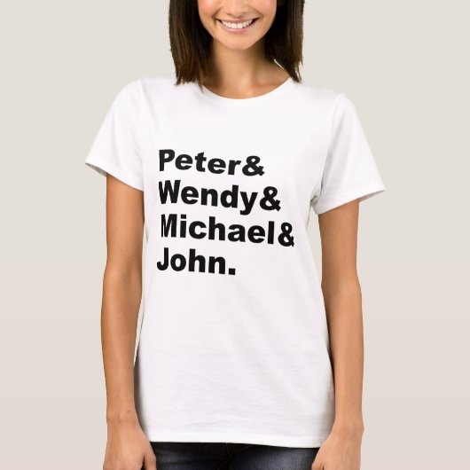 J.M. Barrie's Peter Pan | Peter Wendy Michael John T-Shirt (Vorderseite)