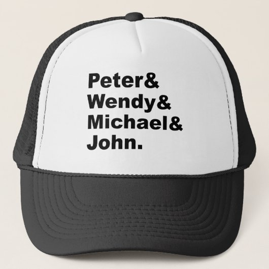J.M. Barrie's Peter Pan | Peter Wendy Michael John Truckerkappe (Vorderseite)