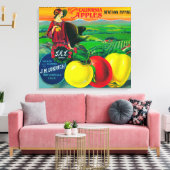 J.M.L. Apple Crate LabelWatsonville, CA Leinwanddruck (Insitu (Wohnzimmer))