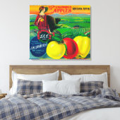 J.M.L. Apple Crate LabelWatsonville, CA Leinwanddruck (Insitu (Schlafzimmer))
