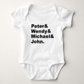 J.M. Peter Pan| Peter Wendy Michael John Baby Strampler (Vorderseite)