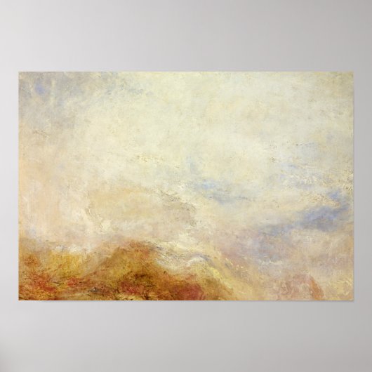 J. M. W. Turner - Eine Bergszene, Val d'Aosta Poster (Vorne)
