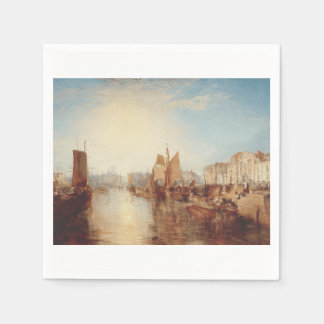 J.M.W. Turner: Hafen von Dieppe Romantic Fine Art Serviette