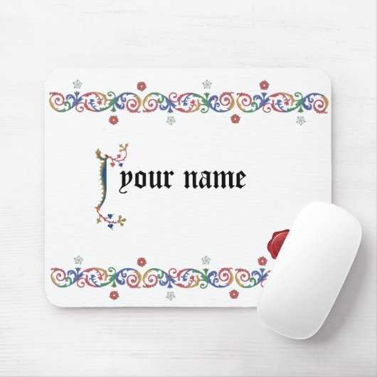 J mittelalterliches Mouspad Mousepad (Mit Mouse)