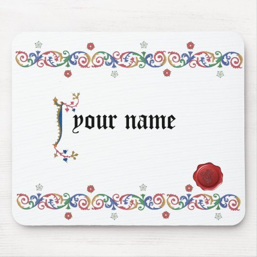 J mittelalterliches Mouspad Mousepad (Vorne)