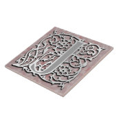 J Monogram Blockbuchstabe "Silberstein" Fliese (Seite)