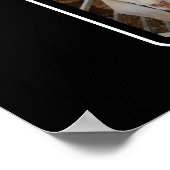 J Monogram Create your own 6 Foto Collage Black Poster (Ecke)