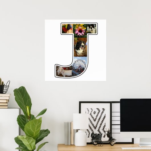 J Monogram Erstellen Sie Ihre eigene 6 benutzerdef Poster (Heimbüro)