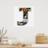 J Monogram Erstellen Sie Ihre eigene 6 benutzerdef Poster (Küche)