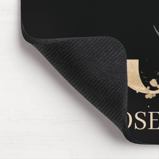 J Monogram Floral Personalisiert Mouse Pad Mousepad (Ecke)