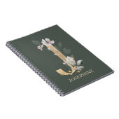 J Monogram Floral Personalisiert Notizblock (Rechte Seite)