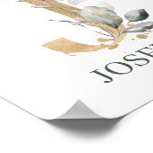 J Monogram Floral Personalisiert Poster (Ecke)