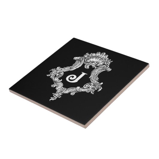 J Monogram Initial Fliese (Seite)