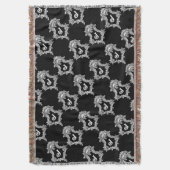 J Monogram Initial Throw Blanket Decke (Vorderseite Vertikal)