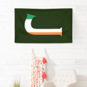J Monogram overlaid on Irish Flag (v) bnrcnt Banner (Insitu)