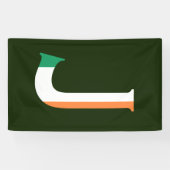 J Monogram overlaid on Irish Flag (v) bnrcnt Banner (Horizontal)