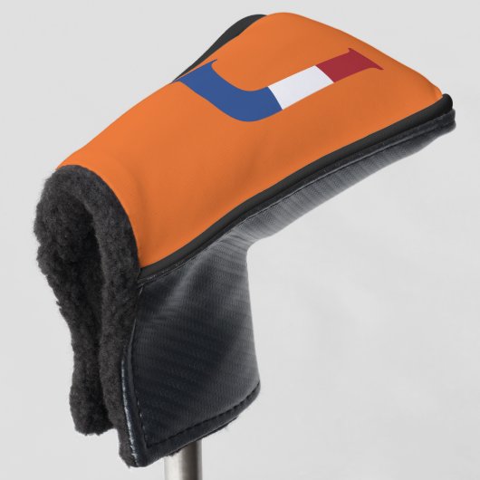 J Monogram overlaid on NLD Flag on or pccnt Golf Headcover (3/4 Vorderseite)