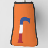 J Monogram overlaid on NLD Flag on or pccnt Golf Headcover (Rotieren 90)